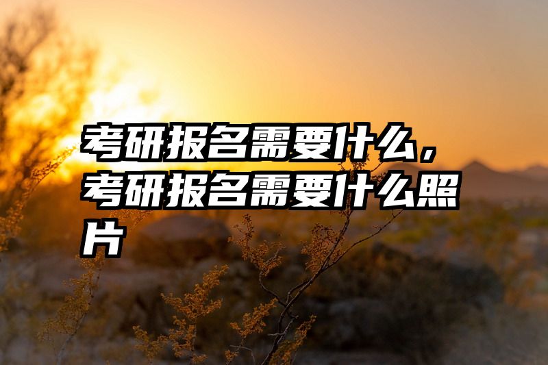 考研报名需要什么,考研报名需要什么照片
