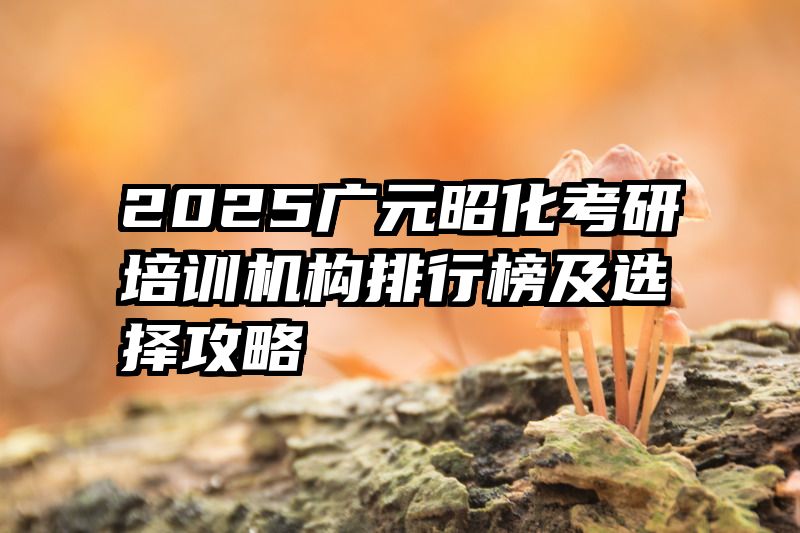 2025广元昭化考研培训机构排行榜及选择攻略