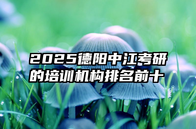 2025德阳中江考研的培训机构排名前十