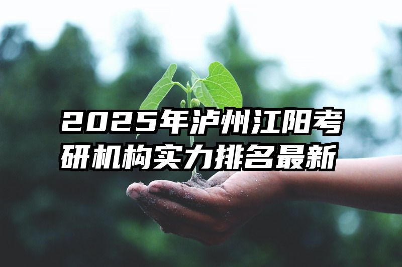 2025年泸州江阳考研机构实力排名最新