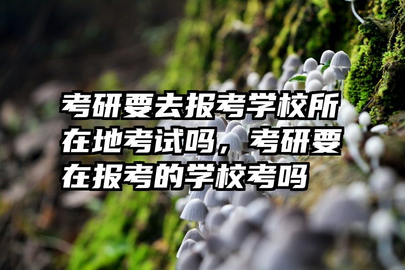考研要去报考学校所在地考试吗，考研要在报考的学校考吗