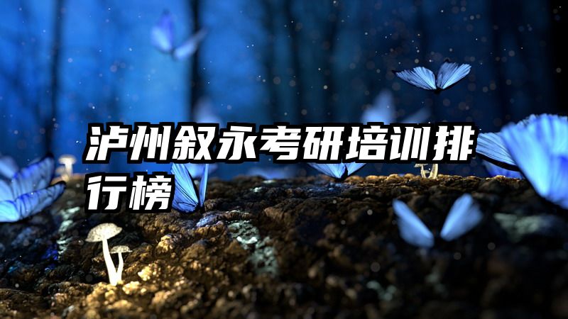 泸州叙永考研培训排行榜