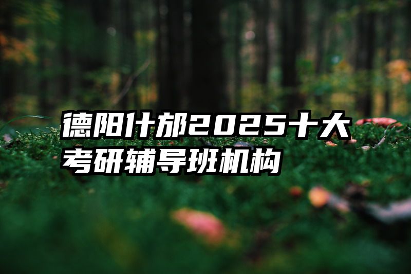 德阳什邡2025十大考研辅导班机构