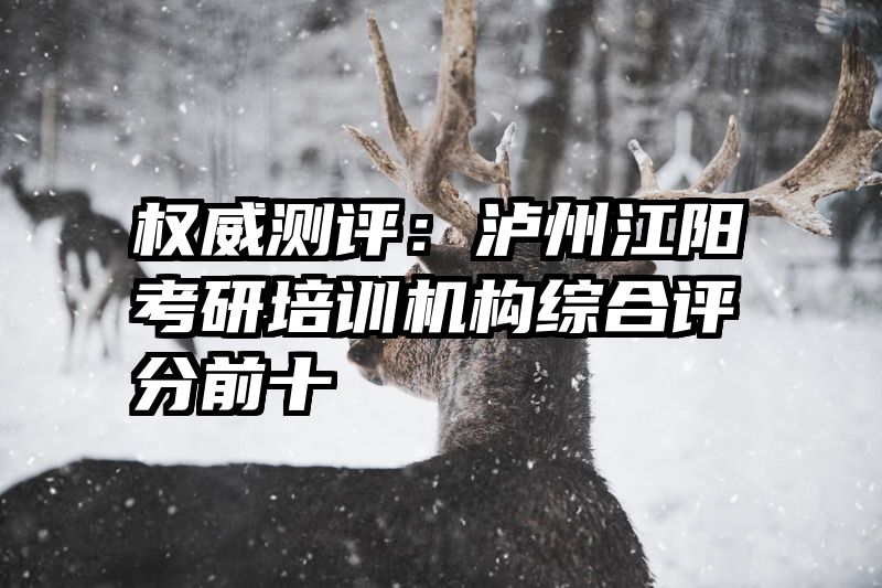 权威测评：泸州江阳考研培训机构综合评分前十