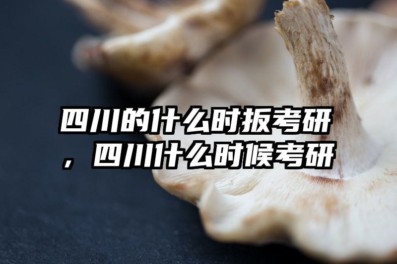 四川的什么时扳考研,四川什么时候考研