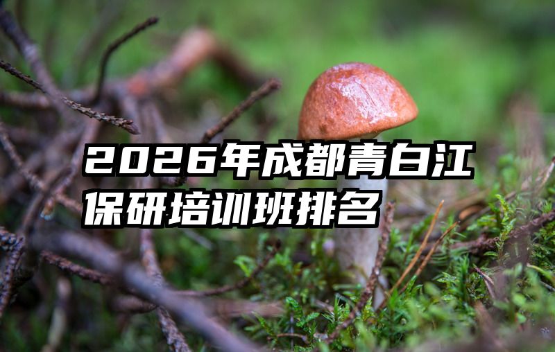 2026年成都青白江保研培训班排名