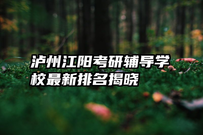 泸州江阳考研辅导学校最新排名揭晓
