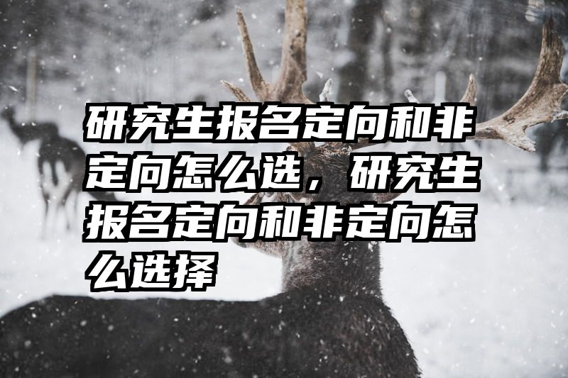 研究生报名定向和非定向怎么选，研究生报名定向和非定向怎么选择