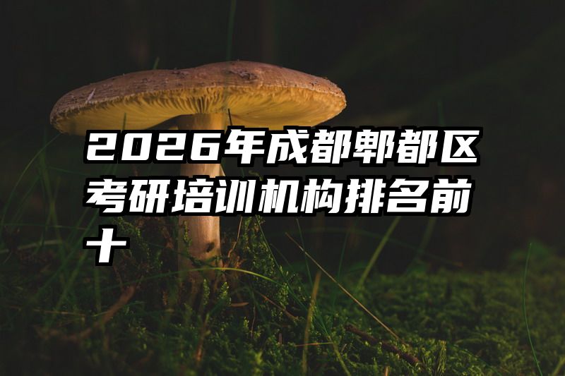 2026年成都郫都区考研培训机构排名前十