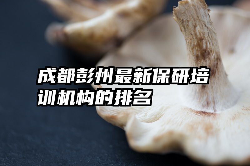 成都彭州最新保研培训机构的排名