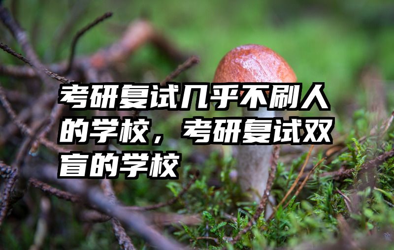 考研复试几乎不刷人的学校，考研复试双盲的学校
