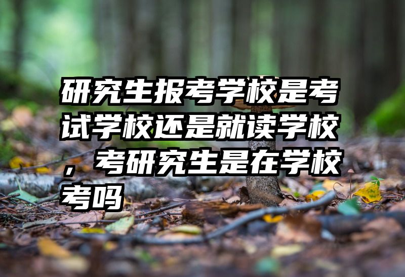研究生报考学校是考试学校还是就读学校,考研究生是在学校考吗