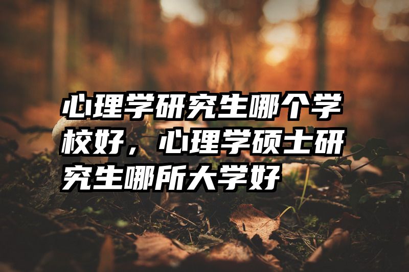 心理学研究生哪个学校好，心理学硕士研究生哪所大学好