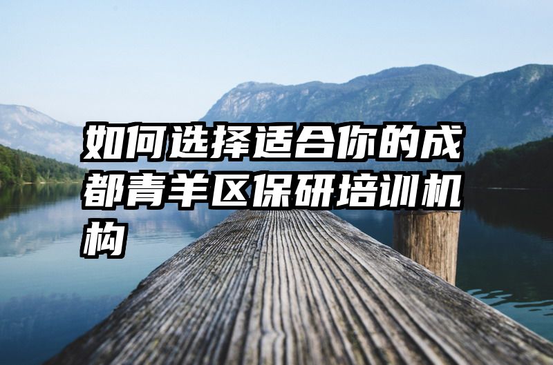 如何选择适合你的成都青羊区保研培训机构