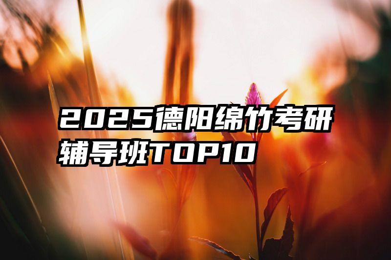 2025德阳绵竹考研辅导班TOP10