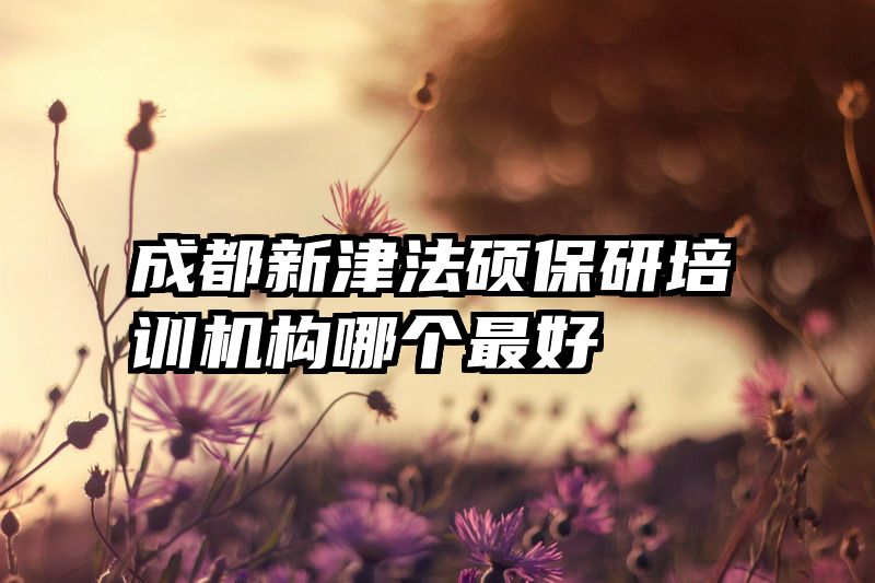 成都新津法硕保研培训机构哪个最好