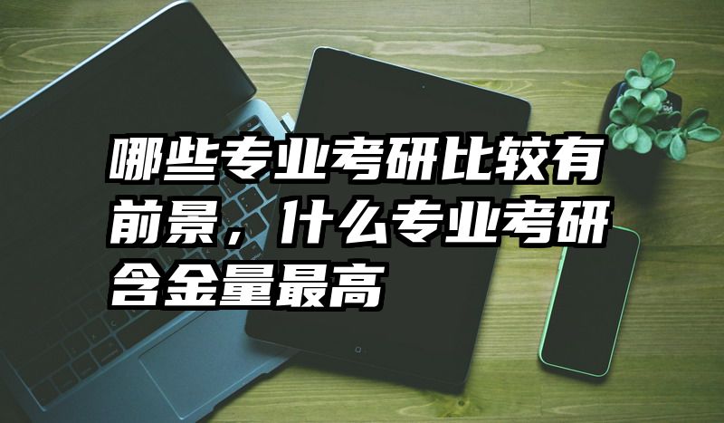 哪些专业考研比较有前景,什么专业考研含金量最高