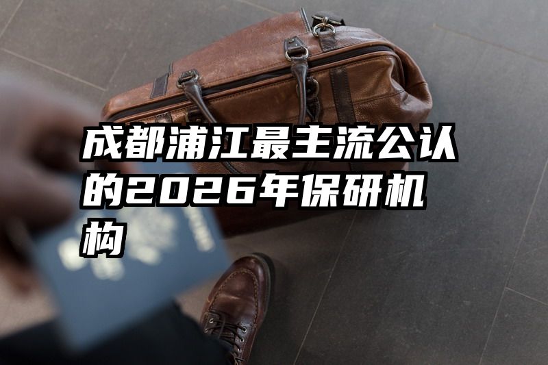 成都浦江最主流公认的2026年保研机构