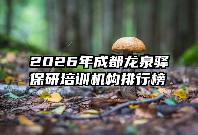 2026年成都龙泉驿保研培训机构排行榜